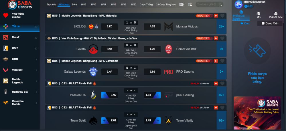 Những thể loại kèo esport phổ biến trên Kubet