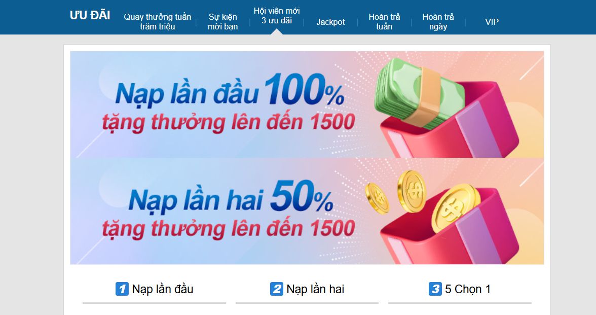 Kubet có nhiều khuyến mãi nạp